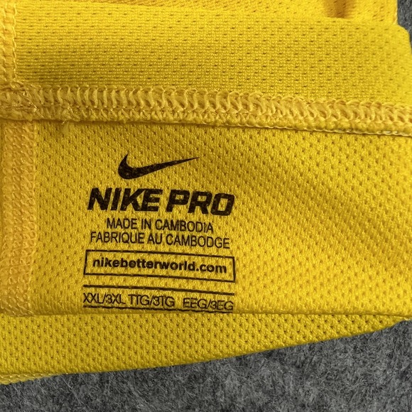 Nike Pro NBA Padded Leg Sleeves 2X 3X Yellow Men's Basketball Compression New - Picture 3 of 8